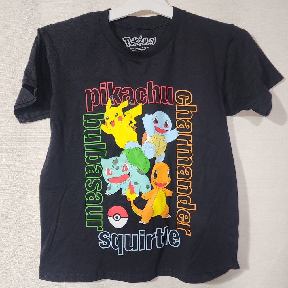 Pokémon Pikachu, Bulbasaur, Charmander and Squirtle boys medium shirt